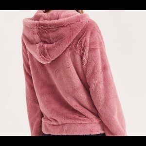 Pink Faux Fur Hooded Jacket